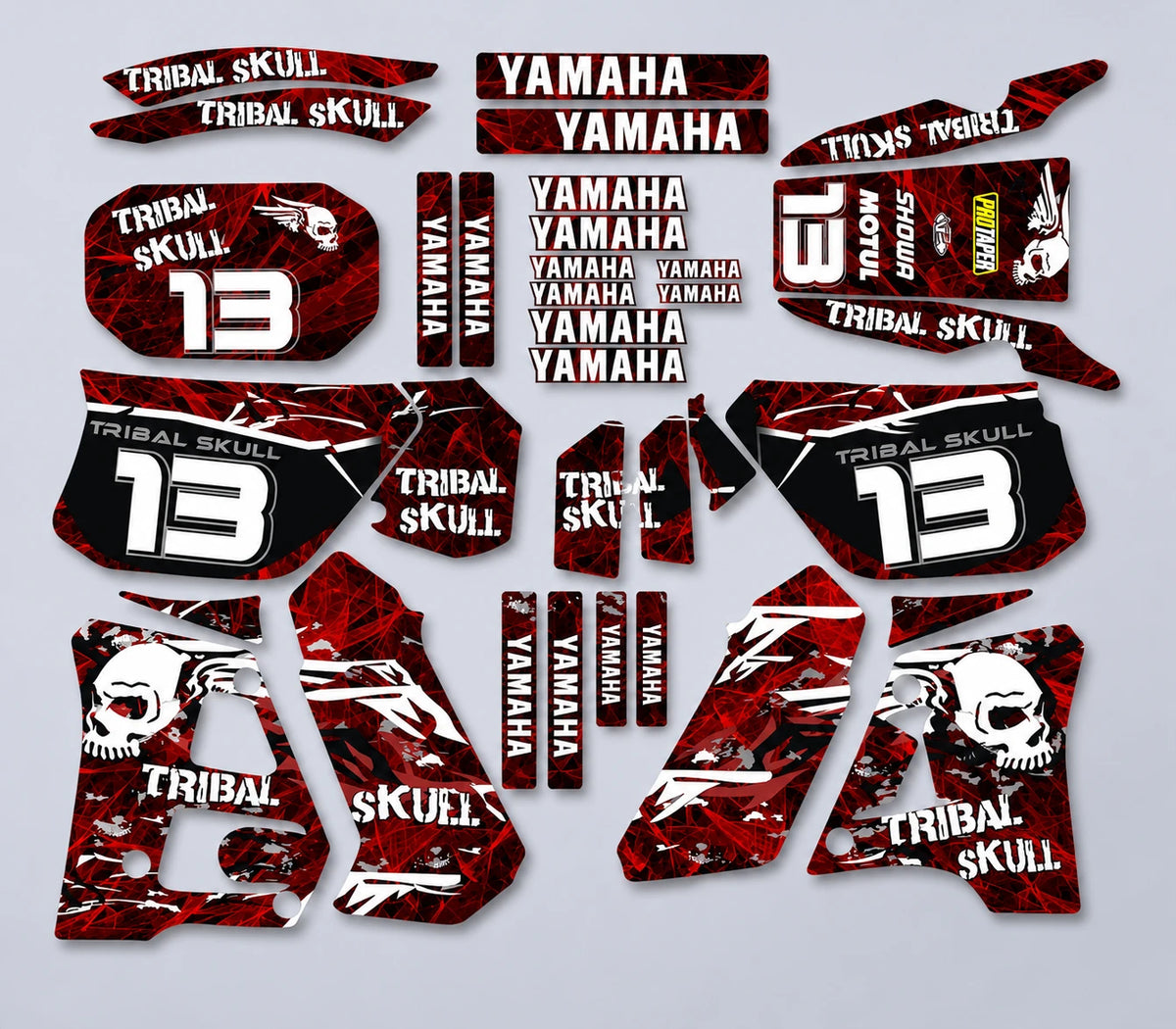 Kit Deco Yamaha DTR 125 1992-2003 TRIBALL SKUNK RED