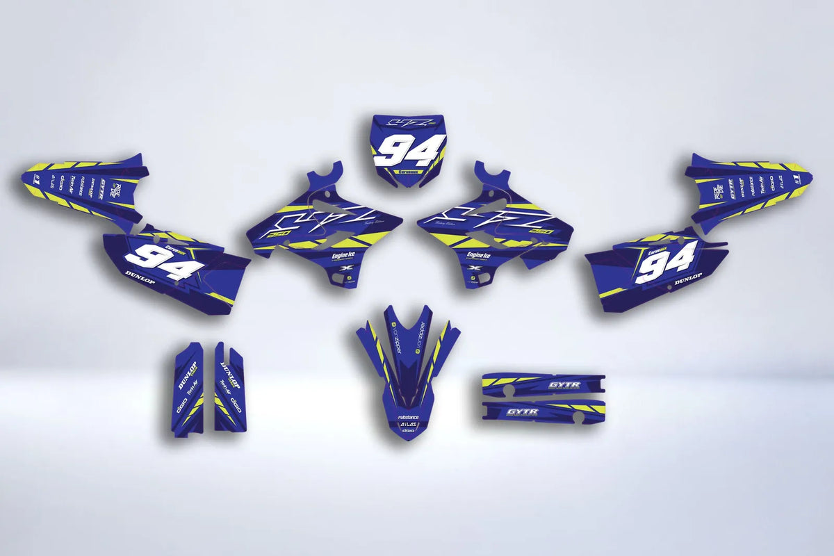 Dekor-Kit Yamaha YZF 250 (2019-2021) / 450 (2018-2022) - LINA BLAU