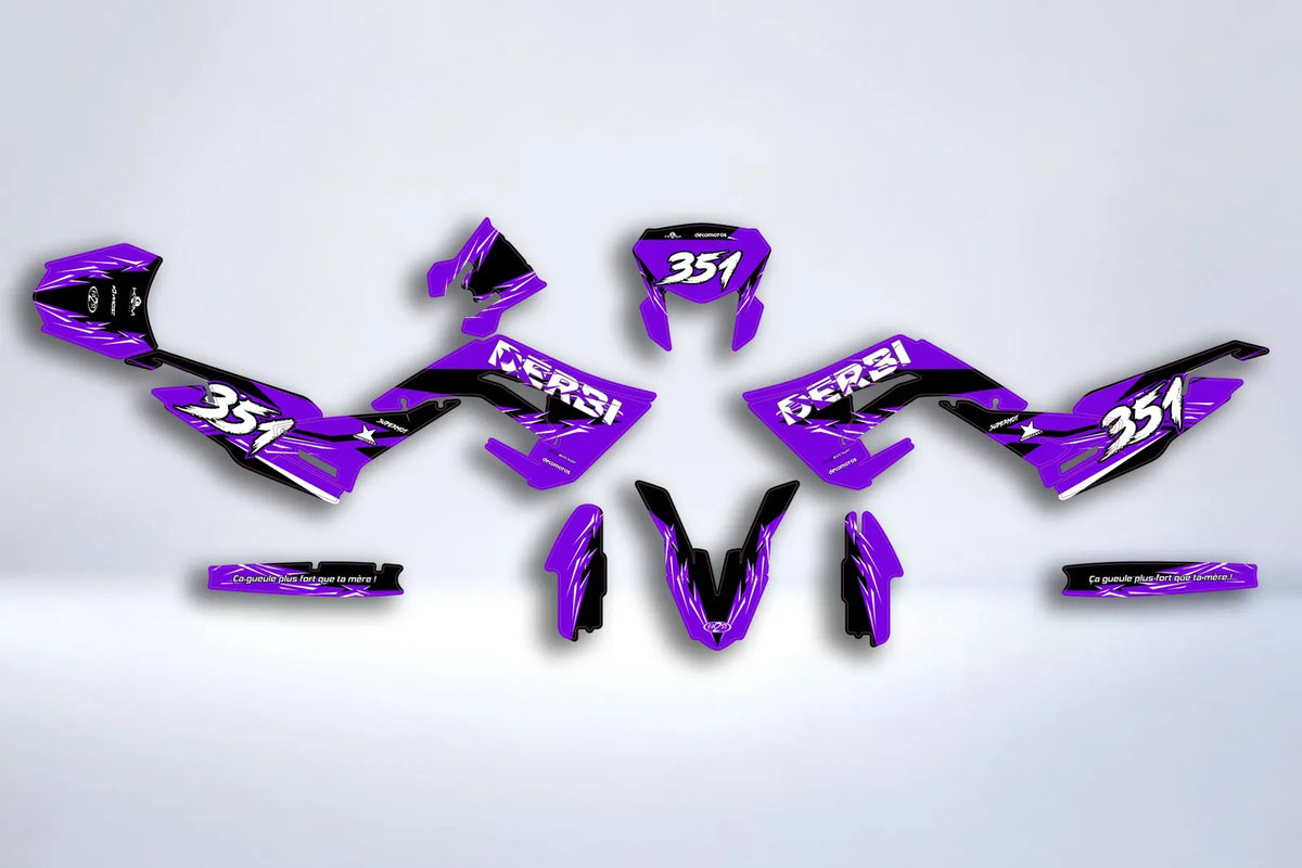 DERBI X-TREME / RACING 2011-2017 Deco Kit - FULL PURPLE