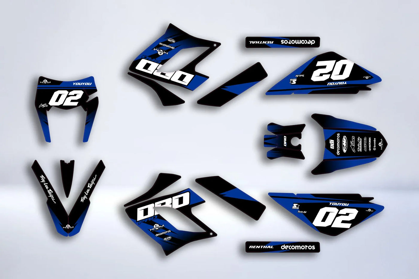 Kit Decorativo DERBI DRD RACING 2004-2009 - FACTORY BLUE