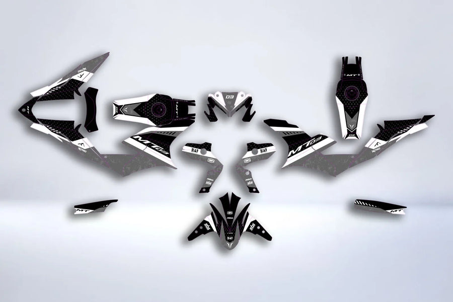 Dekor-Kit Yamaha MT 125 / MT 03 / MT 07 / MT 09 / MT 10 Semi-Personalisierter - ESSENZA GRAU