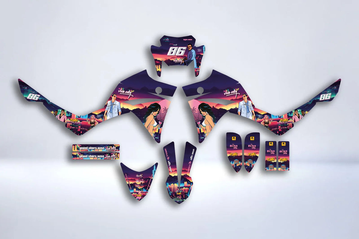 Kit déco YAMAHA XT 660 AVANT 2006 - VICE CITY