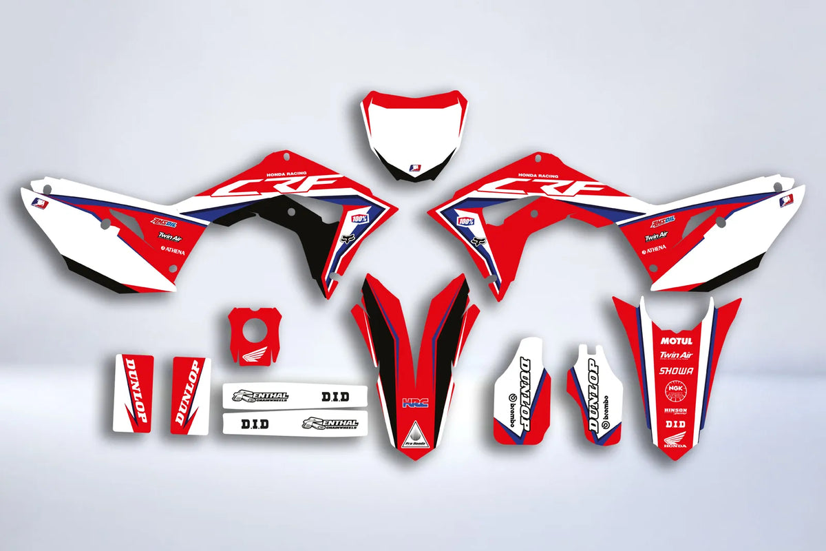 Kit déco HONDA CRF 450 2017-2020 CRF 250 2018-2021 - RED BLUE