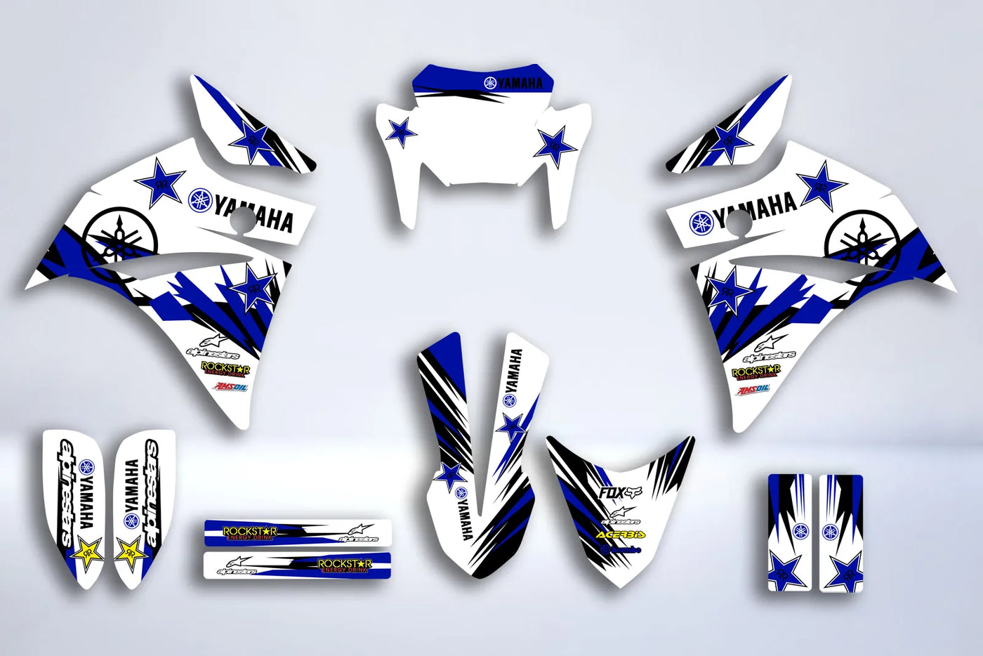 Kit déco YAMAHA XT 660 AVANT 2006 - WHITE BLUE