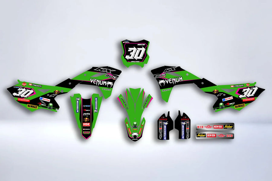 Dekor-Kit KAWASAKI KXF 250 2017-2020 - VENUM GRÜN