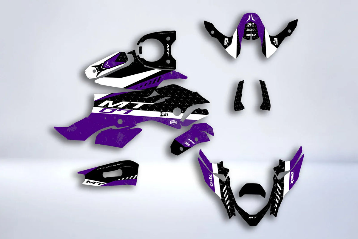 Kit Déco Yamaha MT 125 / MT 03 / MT 07 / MT 09 / MT 10 Semi-Personnalisé - ESSENZA PURPLE