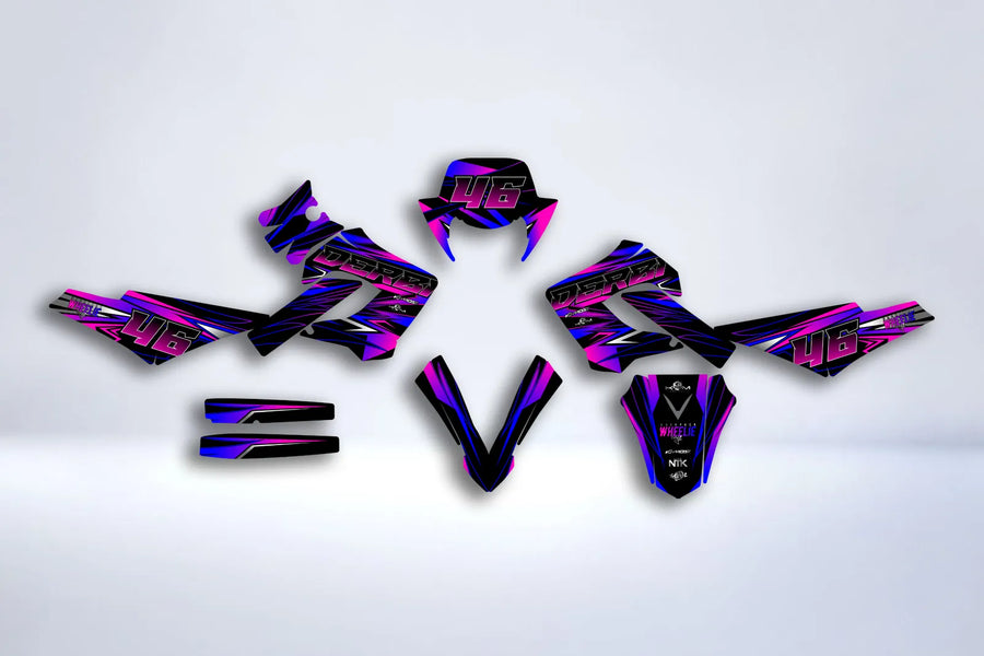 Graphics kit DERBI XTREME XRACE BEFORE 2011 - BLUE PURPLE