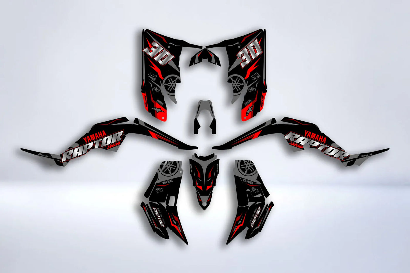 kit grafiche Yamaha YFM 350 Raptor - VYNORIS (cromo opzionale)