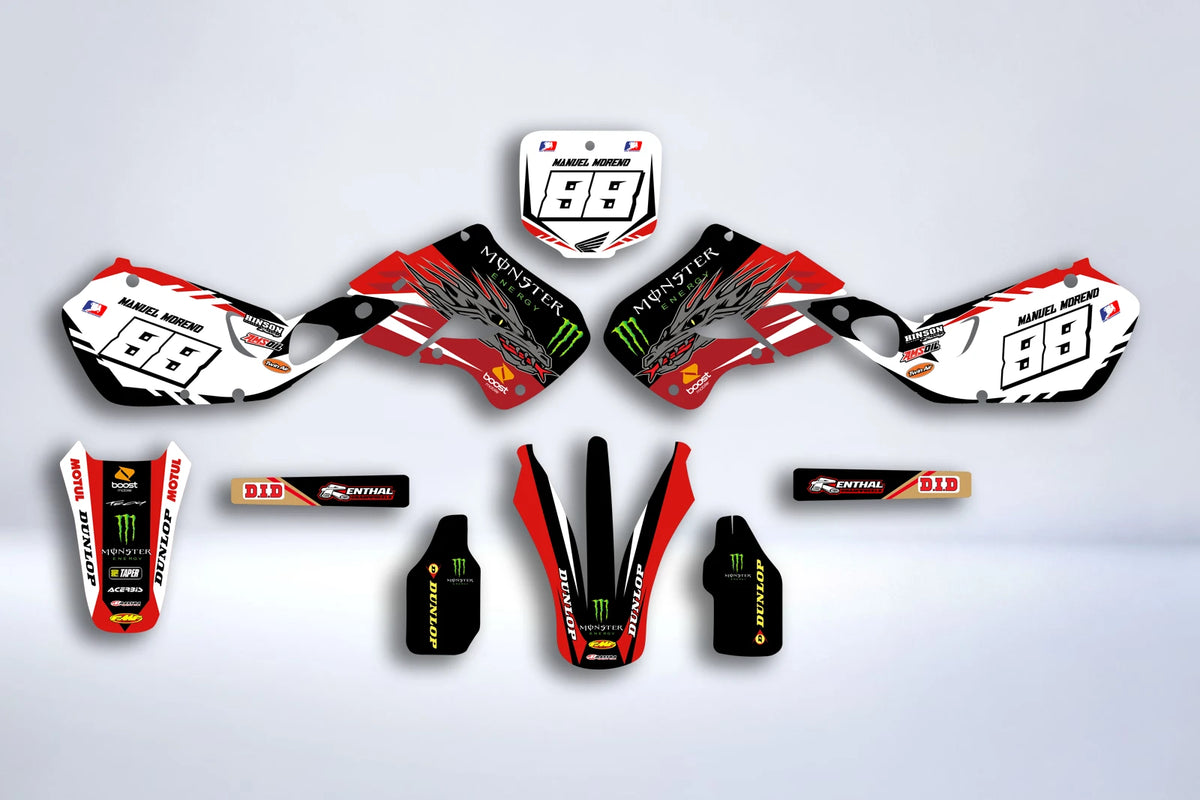 graphics kit HONDA CR 125-250 1997-1999 - MONSTER RED #2