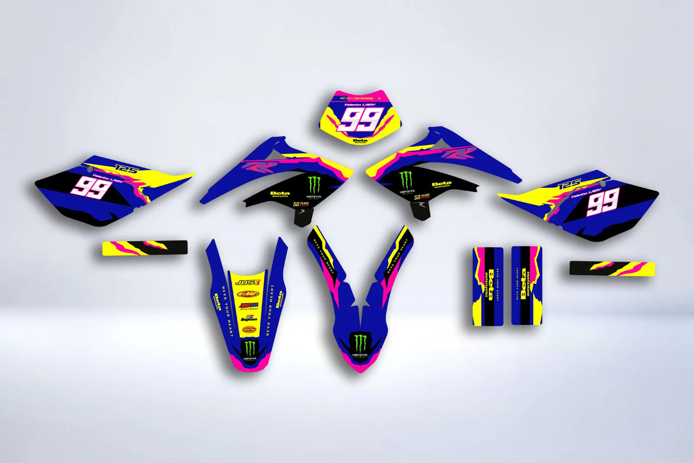 Kit déco BETA RR Enduro 2006-2009 - BLU TITANIO