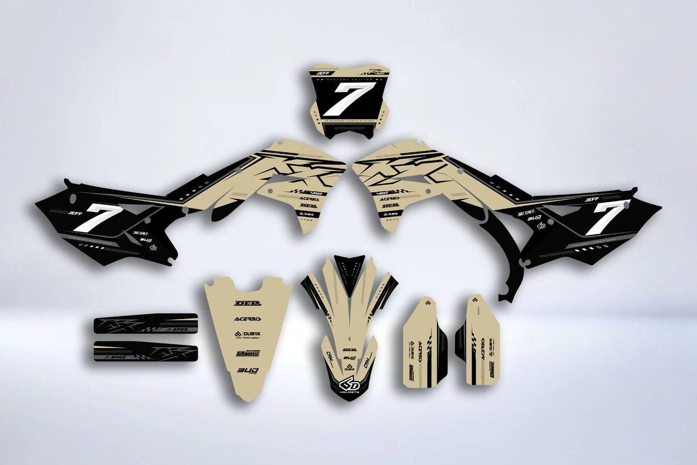 Kit Déco Kawasaki KXF 250 2021-2024 & KXF 450 2019-2023 - REPLICA