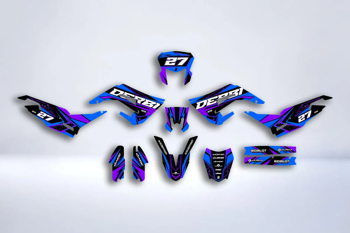 Dekor-Kit DERBI X-TREME / RACING 2018-2024 - PHANTYX