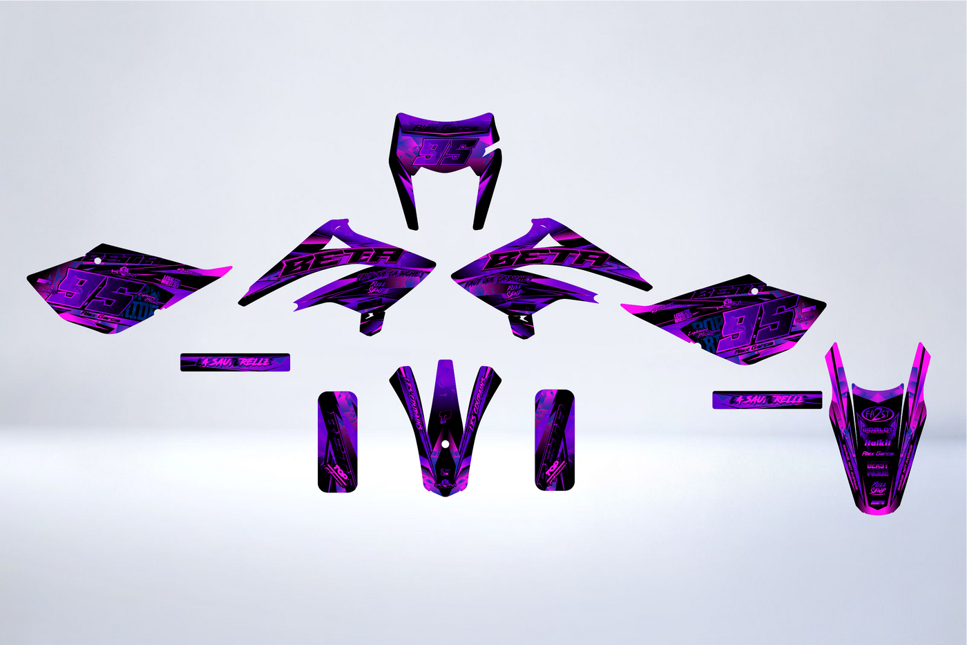 graphics kit Beta 50 RR 2006-2010 - PURPLE & RED