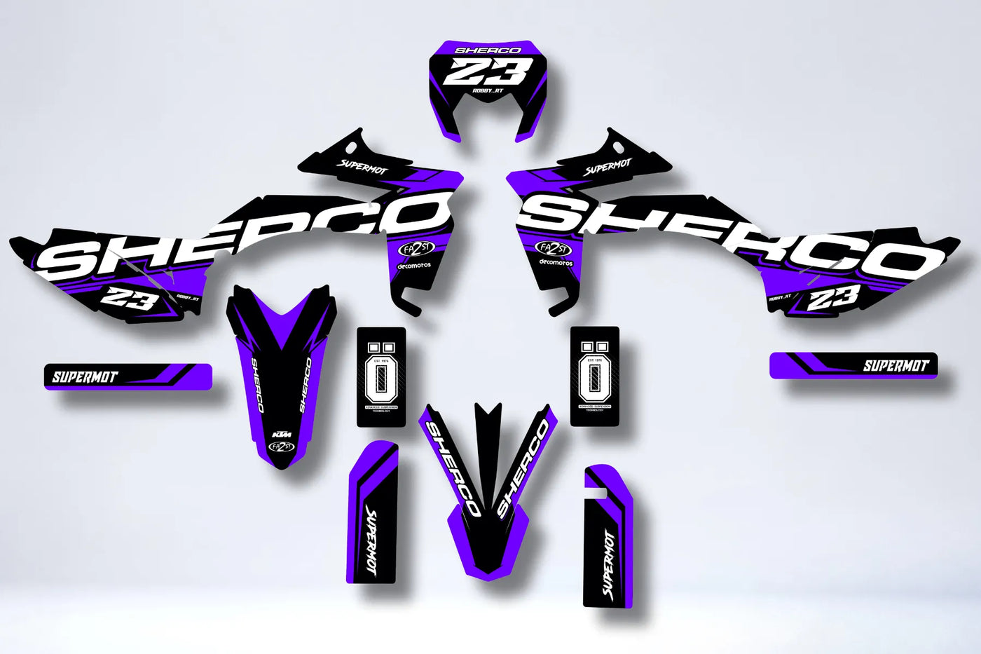 Sherco SE-R / SM-R 50cc Deco Kit - RUDE