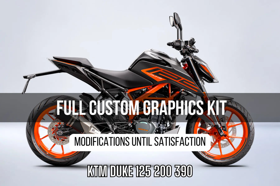 Kit grafiche KTM 125/200/390 DUKE 100% personalizzato
