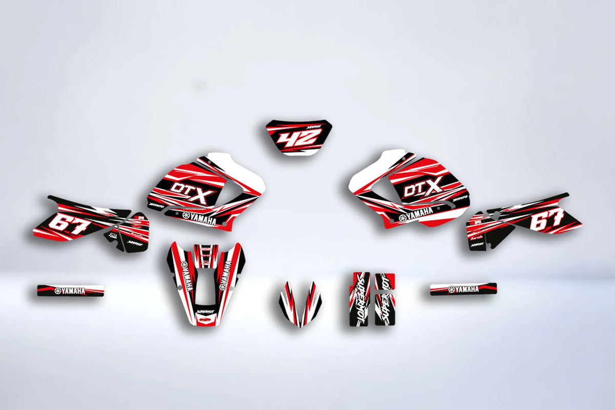 Kit grafiche Yamaha DT 125 X DTX DTR 2004-2006 - Red by @tyloure_rider