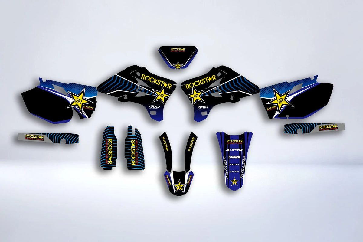 Dekorationsset YAMAHA WRF WR 250-450 2003-2006 - ROCKSTAR BLAU