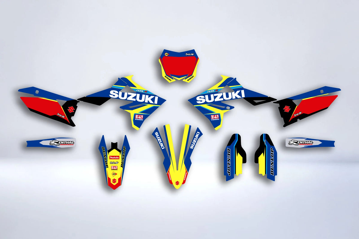 graphics kit SUZUKI RM-Z 450 2018-2025 & RM-Z 250 2019-2023 - BLUE YELLOW
