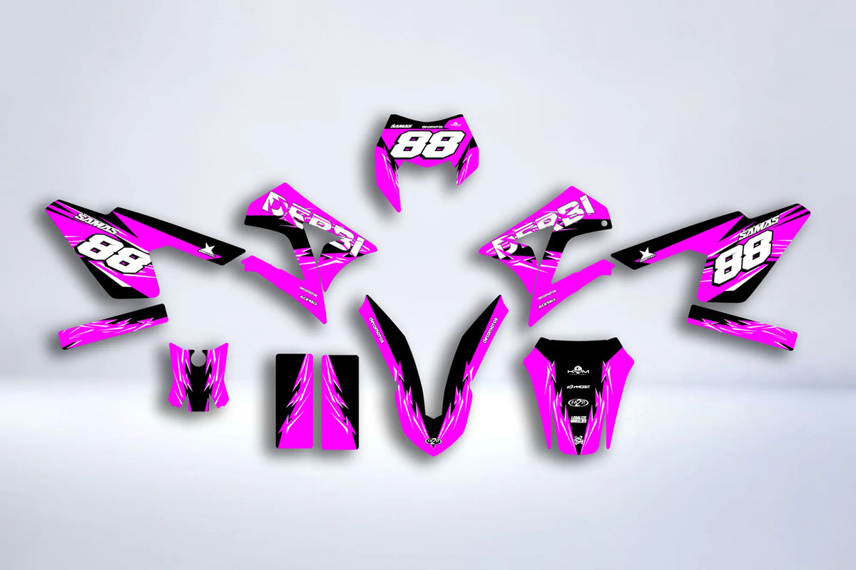 Graphics kit DERBI X-TREME / RACING 2011-2017 - FULL PINK