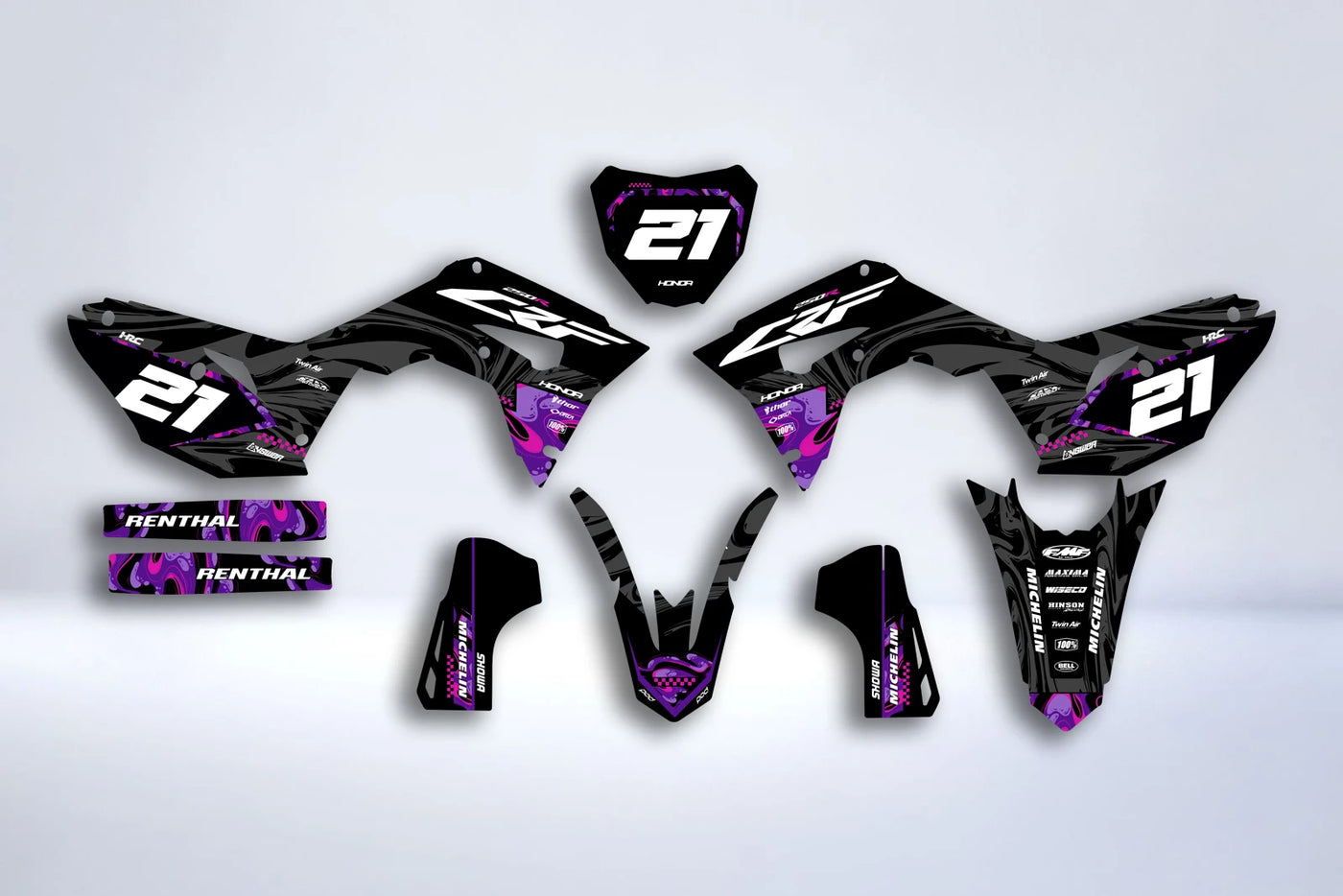 Dekor-Kit HONDA CRF 250 R (2018-2021) - SHREDIX