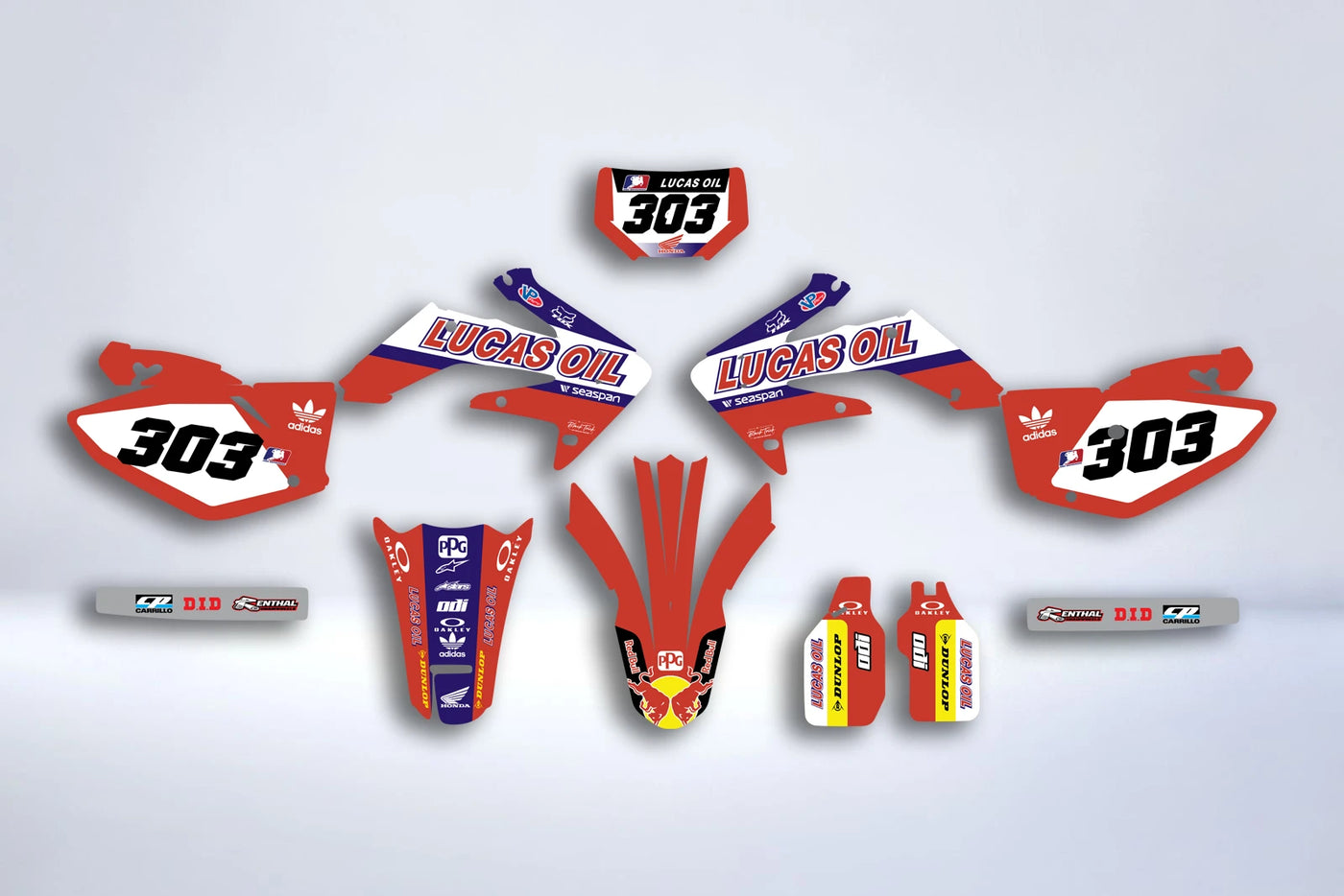 Kit déco HONDA CRF 250 2004-2009 - LUCAS OIL