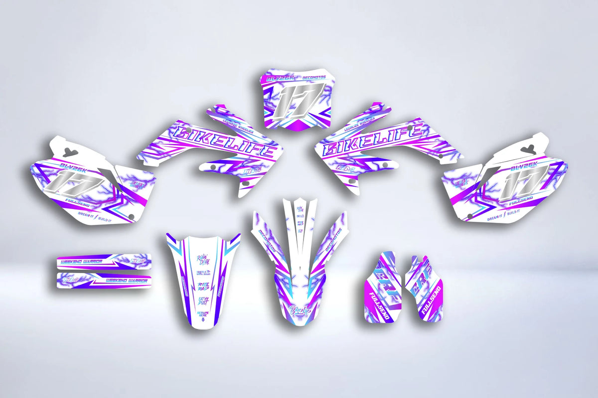 graphics kit Honda CRF 250 2004-2009 - STELLAR WHITE (chrome numbers optional)