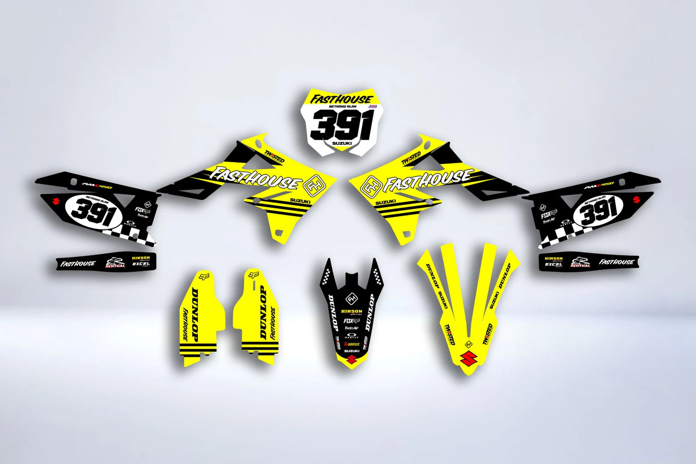 Kit déco SUZUKI RM-Z 450 2018-2025 & RM-Z 250 2019-2023 - ZENDRIX