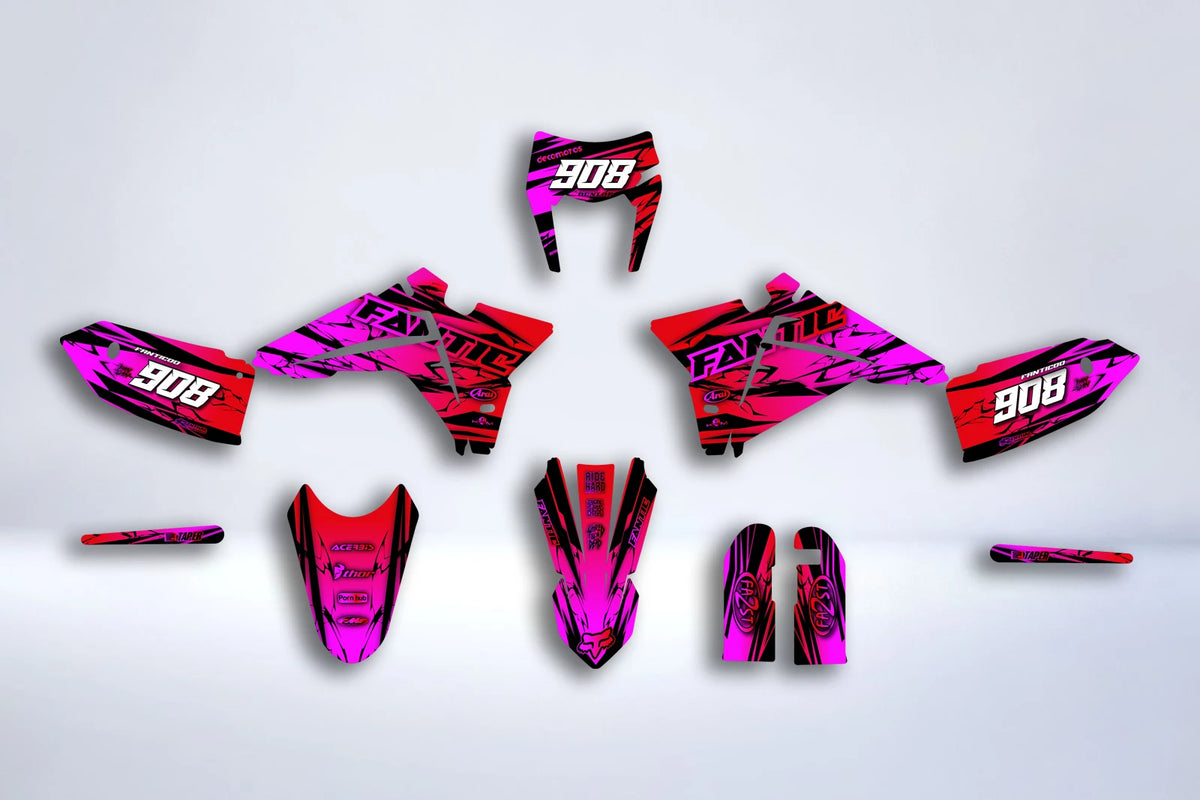 Graphics kit Fantic 50/125 XM / XE 2023-2025 - SPIKY RED
