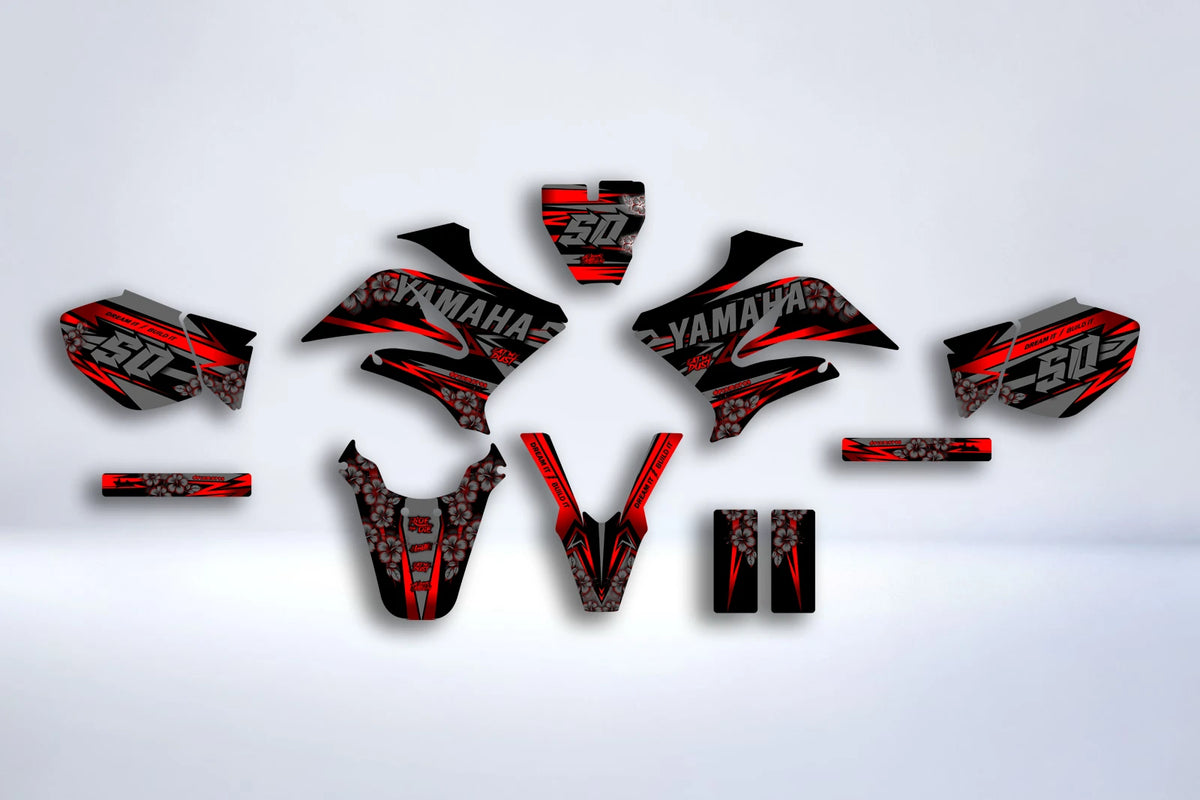 kit gráfico Yamaha DT 50 2003-2020 - FLOWER RED