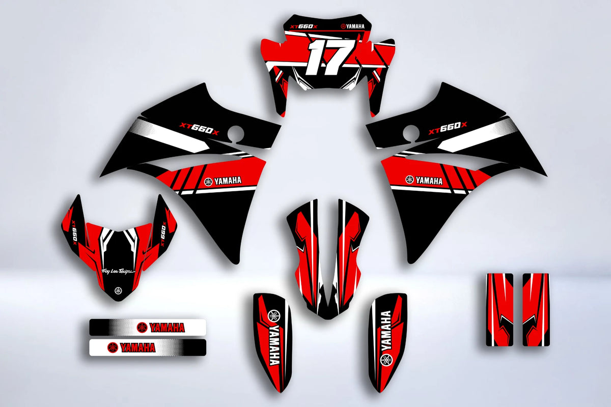 Kit déco YAMAHA XT 660 AVANT 2006 - RED ANNIVERSARY