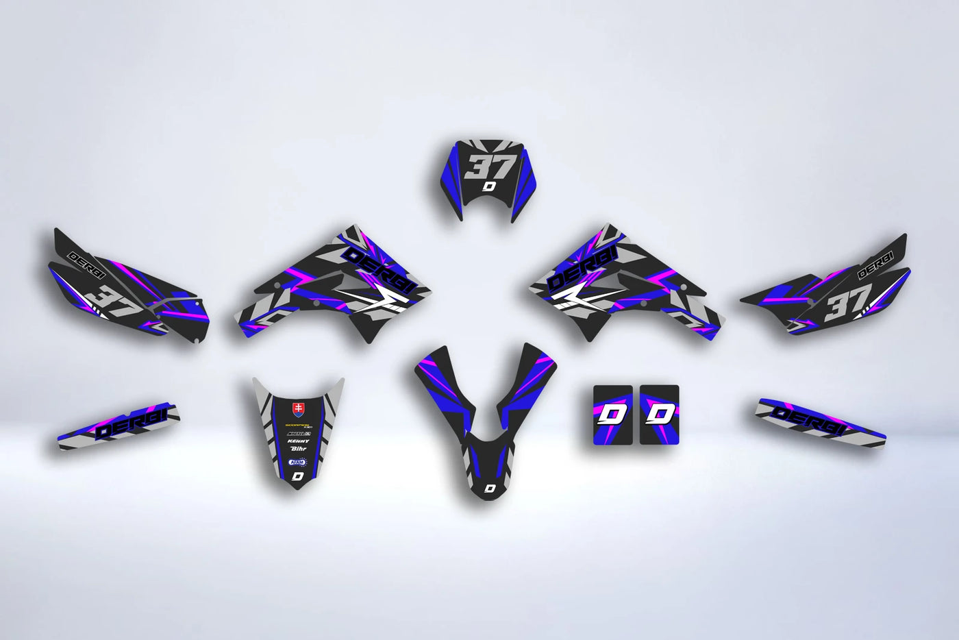 DERBI X-TREME / RACING 2011-2017 Deco Kit - BLUE PURPLE