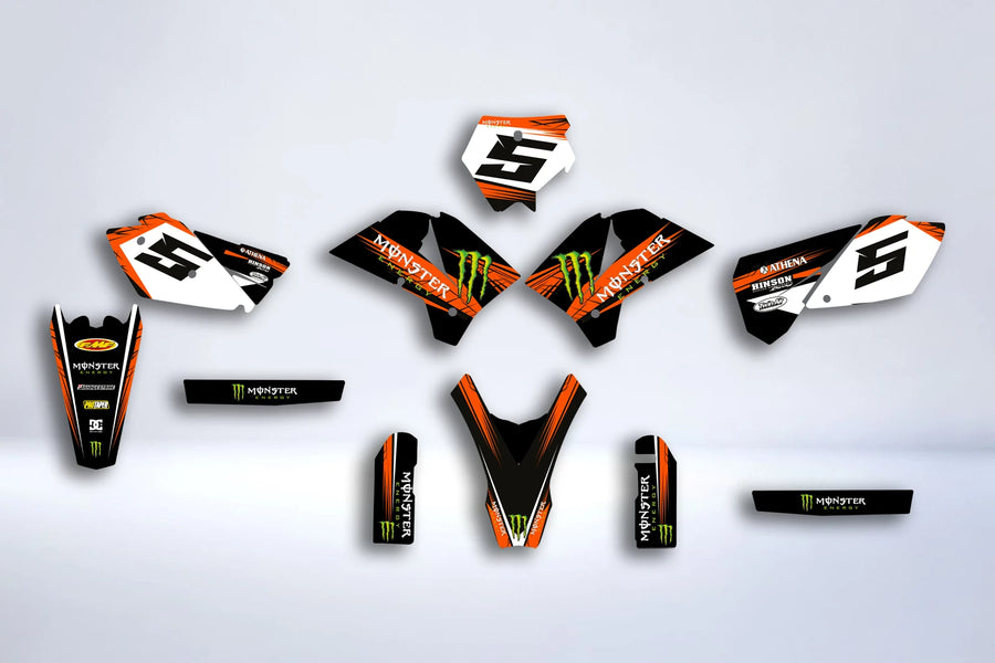 Dekor-Kit KTM EXC SX 2001-2007 - ORANGE MONSTER
