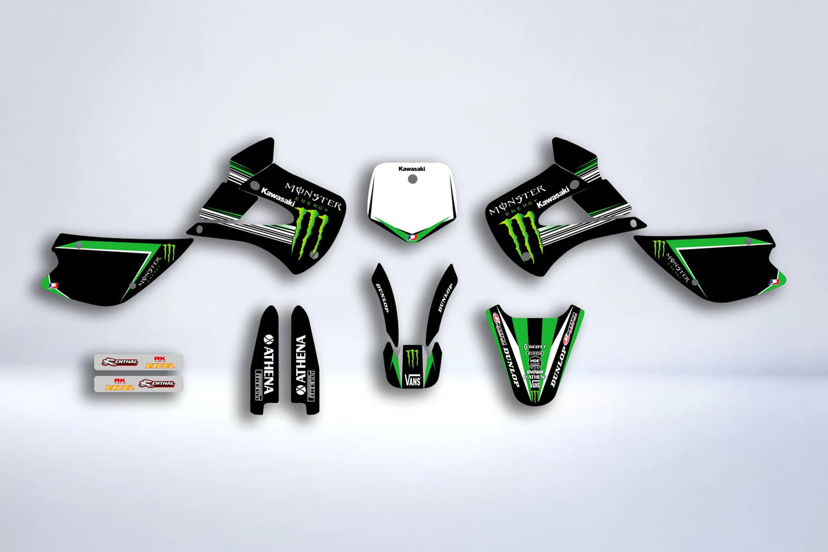 Kit Deco KAWASAKI KX 85-100 1998-2013 - GREEN MONSTER #2