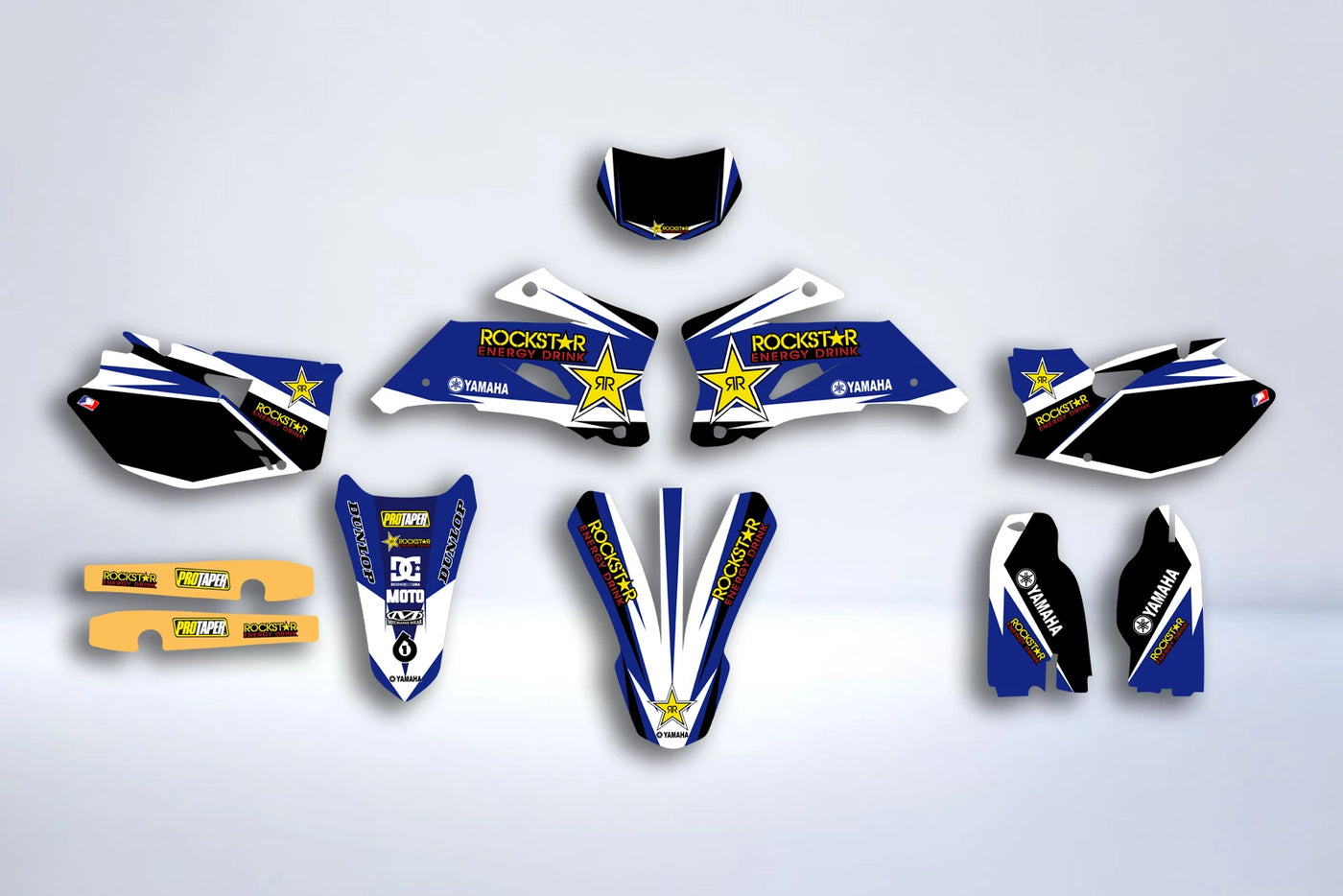 Kit Déco YAMAHA WRF 250-450 2007-2013 - ROCKSTAR BLUE