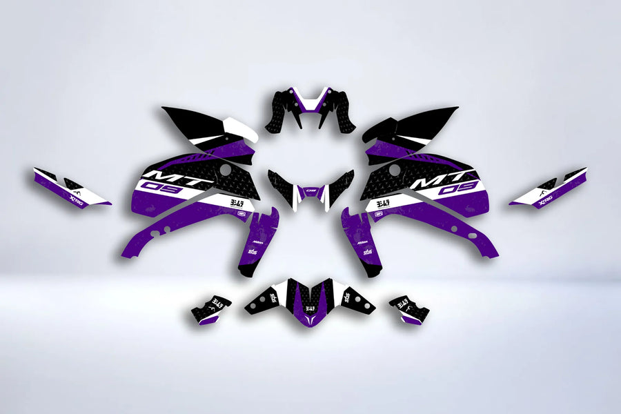 Kit Déco Yamaha MT 125 / MT 03 / MT 07 / MT 09 / MT 10 Semi-Personnalisé - ESSENZA PURPLE