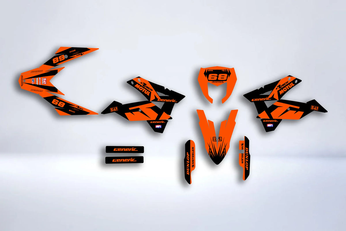 Graphics kit Generic Trigger - ORANGE (non-neon, neon optional)