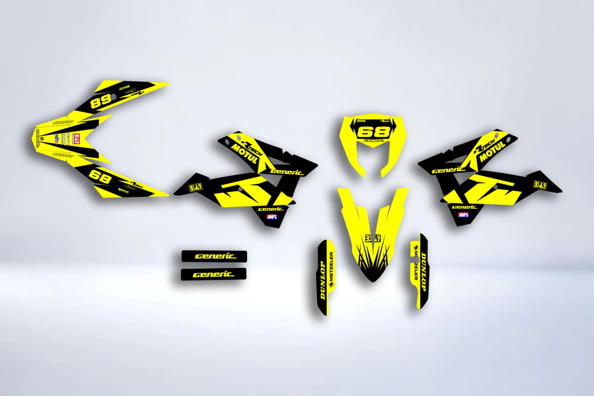 Graphics kit Generic Trigger - YELLOW (non-neon, neon optional)