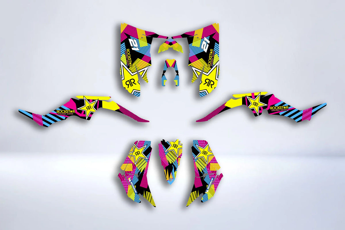Graphics kit Yamaha YFM 350 Raptor - ROCKSTAR MULTI