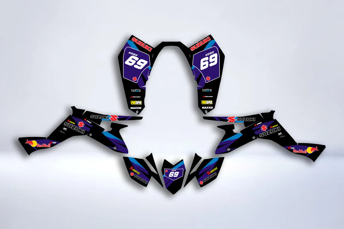 Graphics kit SUZUKI LTZ 400 2009-2015 ORIGINAL BLACK BLUE (injection model)