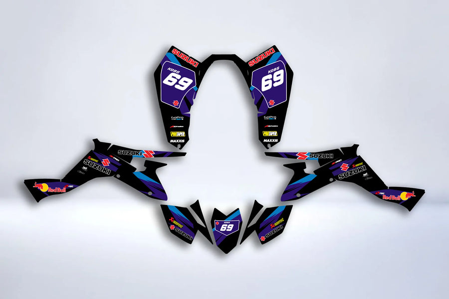 Kit grafiche SUZUKI LTZ 400 2009-2015 ORIGINE BLACK BLUE (modello iniezione)