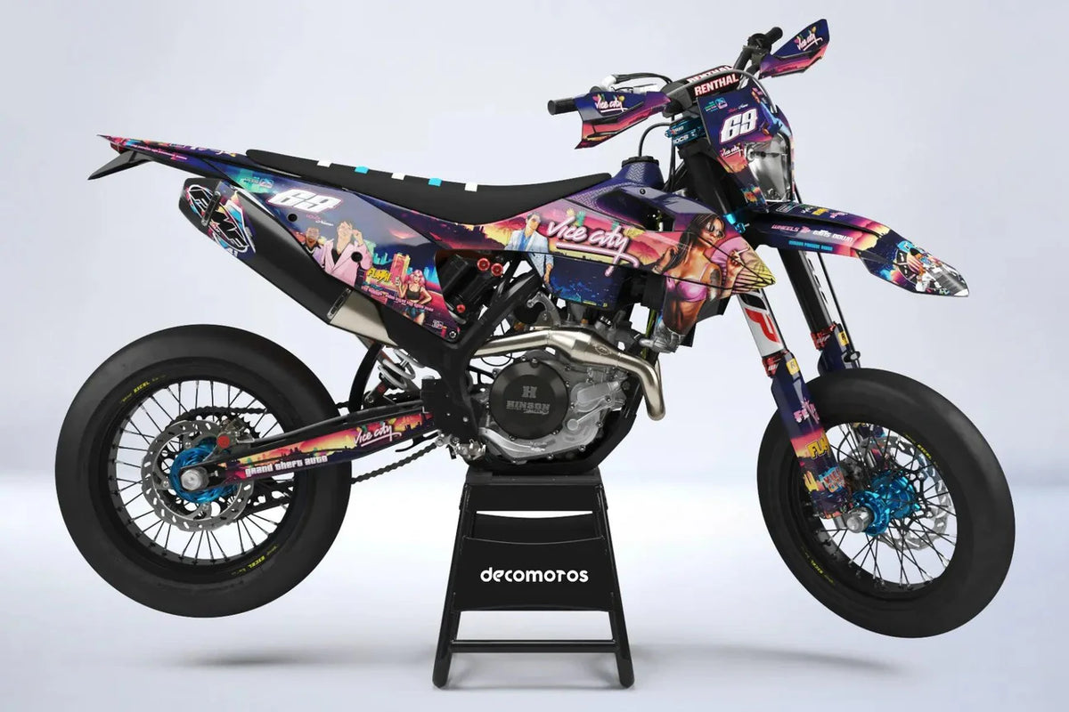 Kit déco YAMAHA YZ/YZF/WR/WRF/TTR/DTR/DTX/XT 660 - VICE CITY