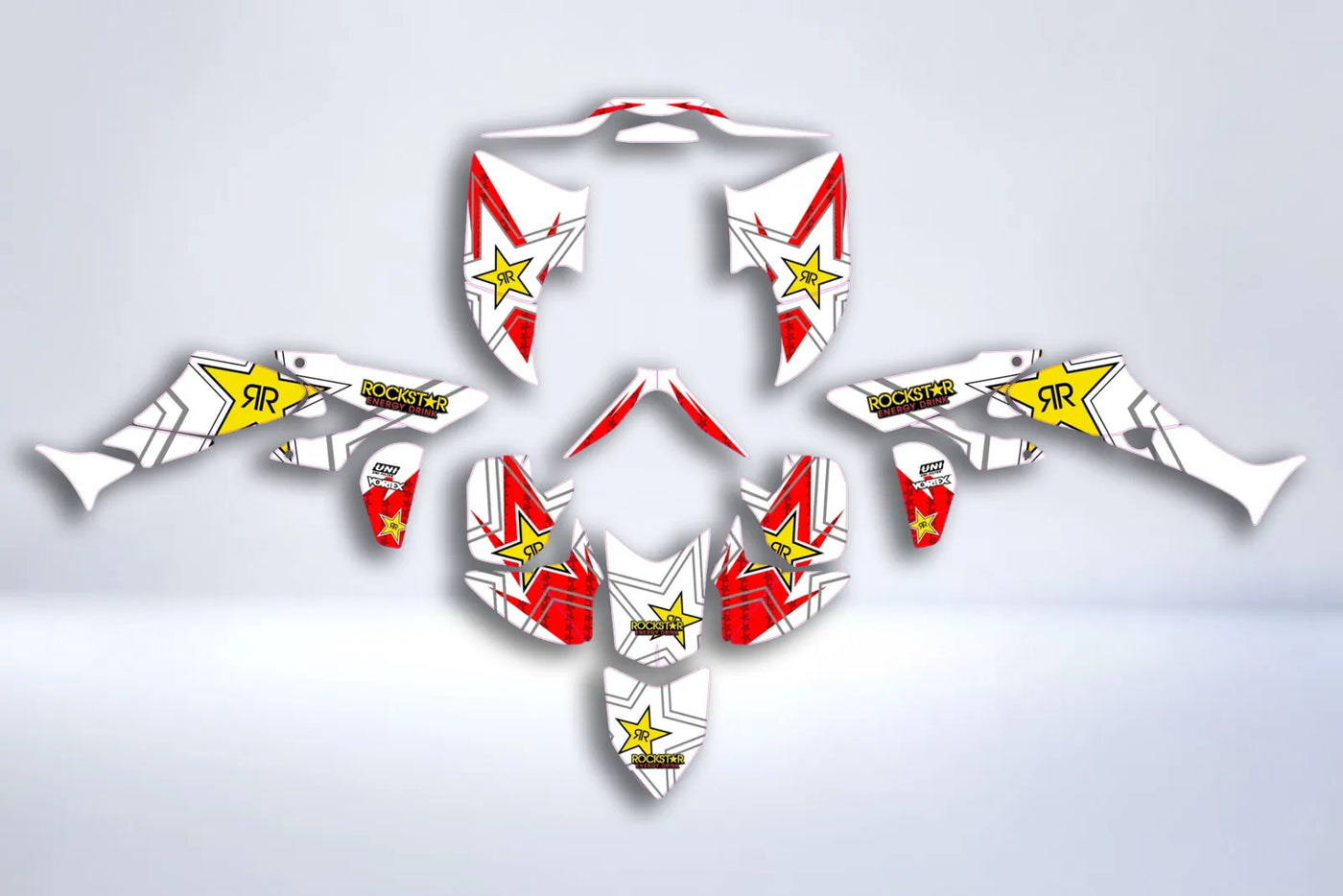 Dekor-Kit HONDA TRX 450 450R 450ER - WHITE ROCKSTAR