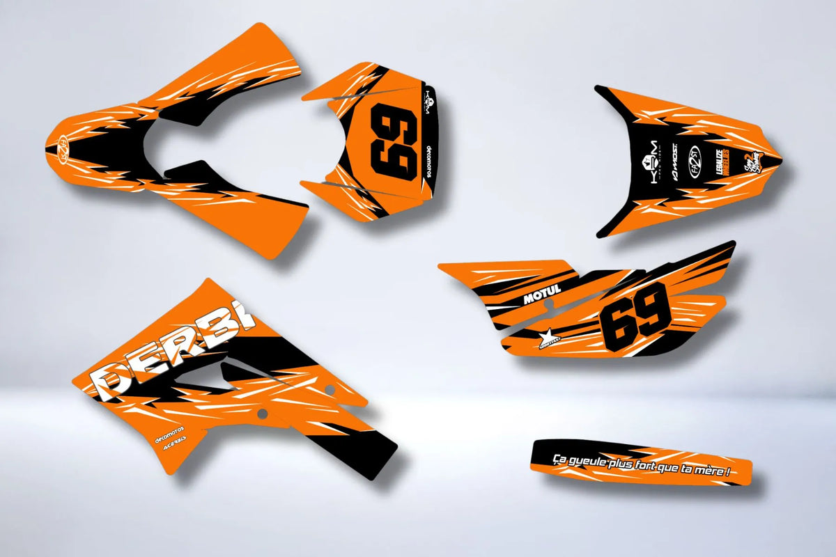 Kit Decorativo DERBI X-TREME / RACING 2011-2017 - TUTTO ARANCIONE