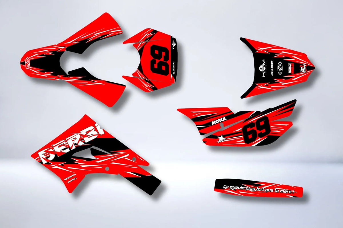 Kit Decorativo DERBI X-TREME / RACING 2011-2017 - TUTTO ROSSO