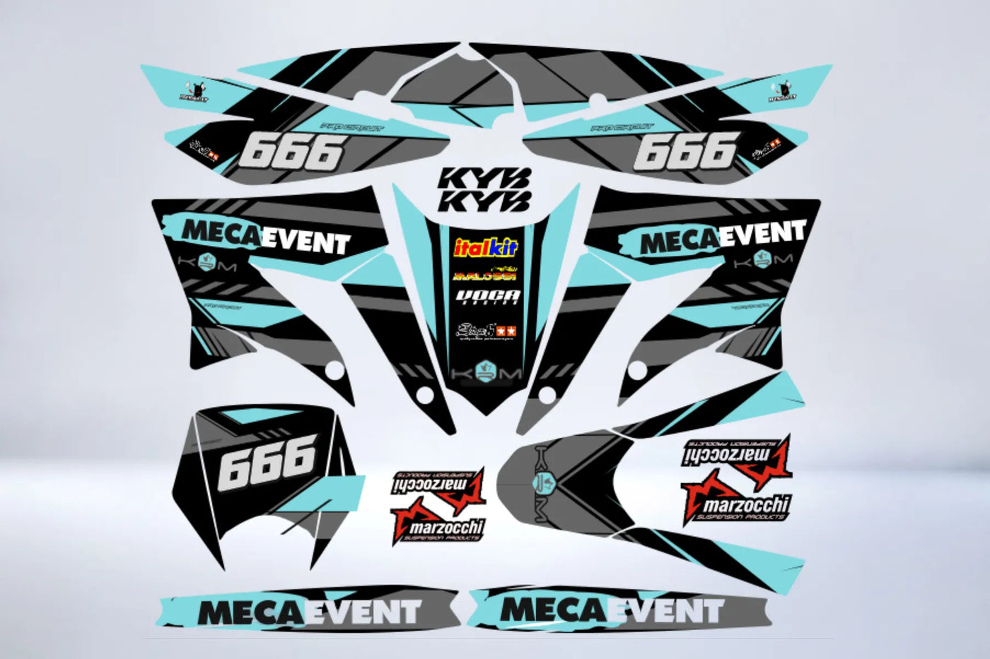 Kit Decoração DERBI X-TREME / RACING 2011-2017 - MECA