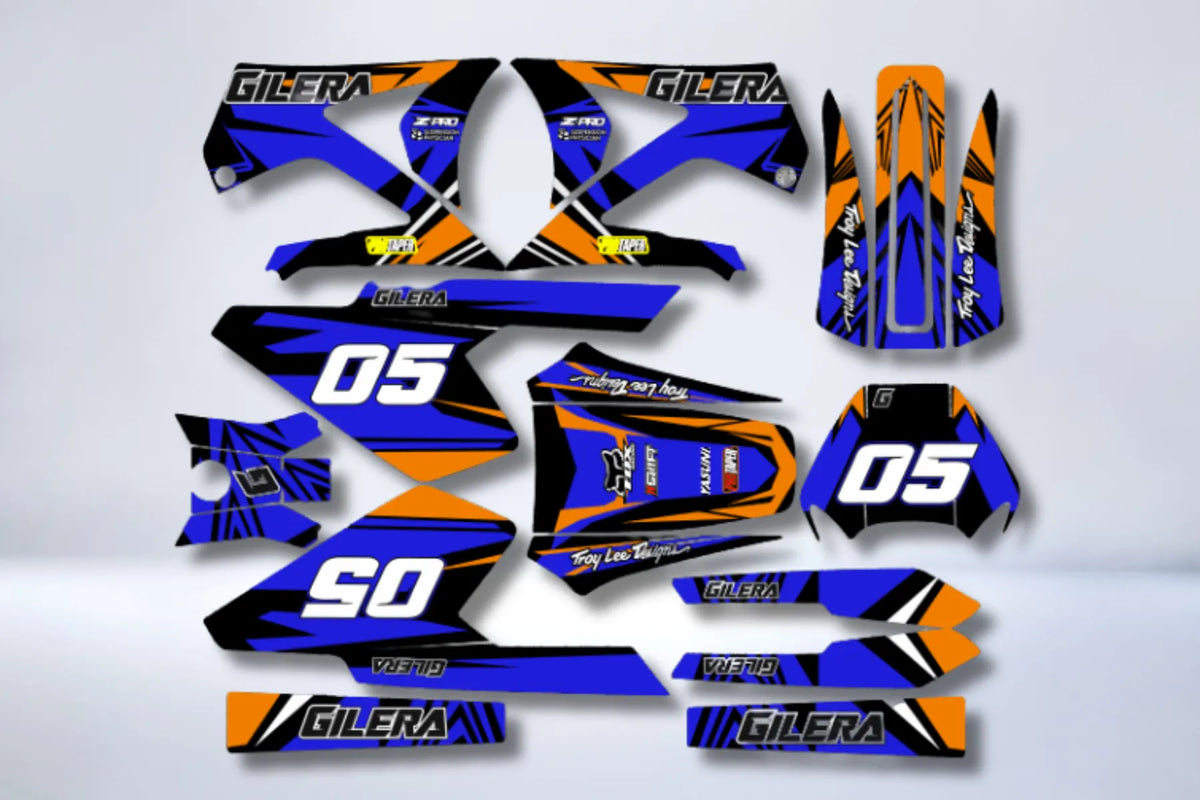 Dekorationskit GILERA SMT / RCR VOR 2011 - BLAU ORANGE