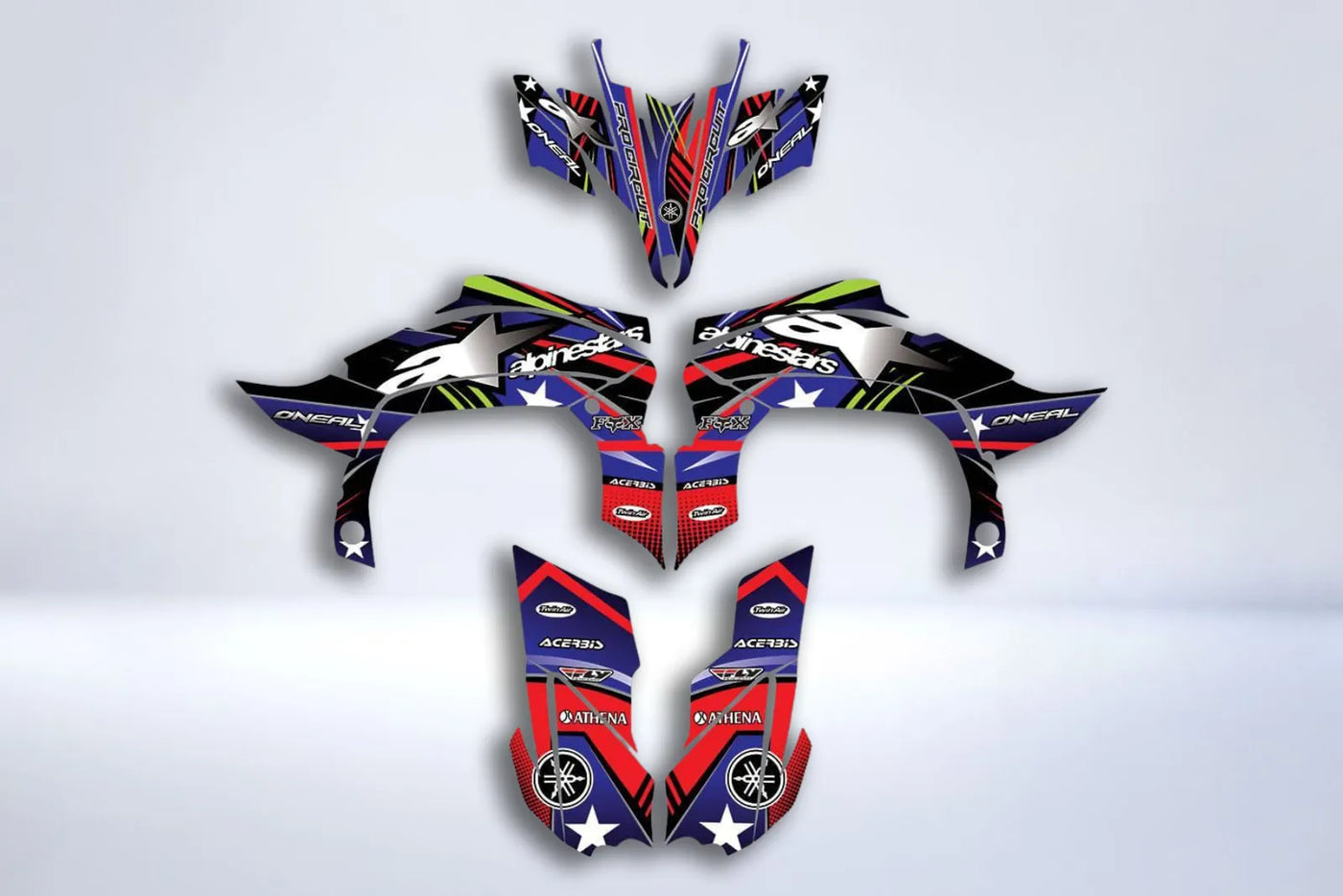 Dekor-Kit Yamaha YFZ 450 R RAPTOR 2009-2013 - ALPINESTARS