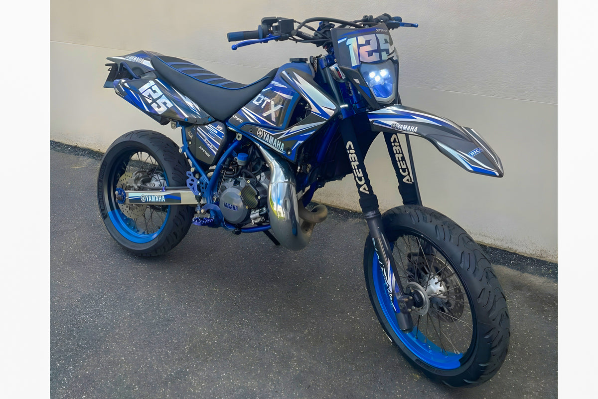 graphics kit Yamaha DTR / DTX 125 2004-2007 - BLUE WHITE