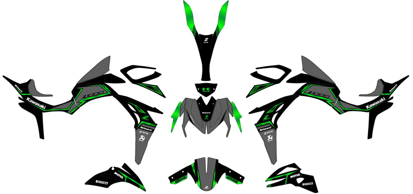 kit grafiche KAWASAKI Z1000 2014-2023 - ZENYRA