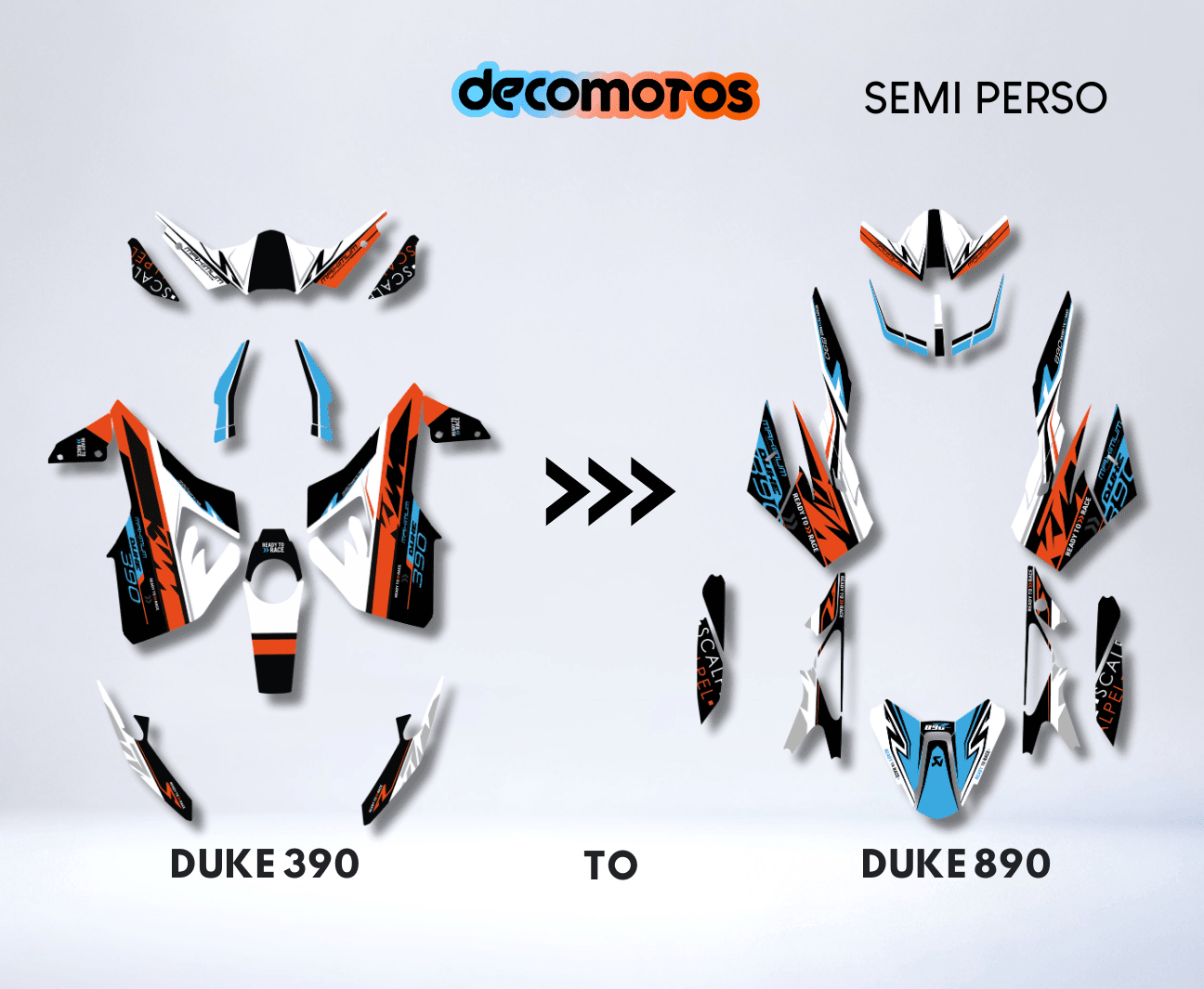 Kit déco Yamaha YFZ 450 R RAPTOR 2004-2008 semi-personnalisé